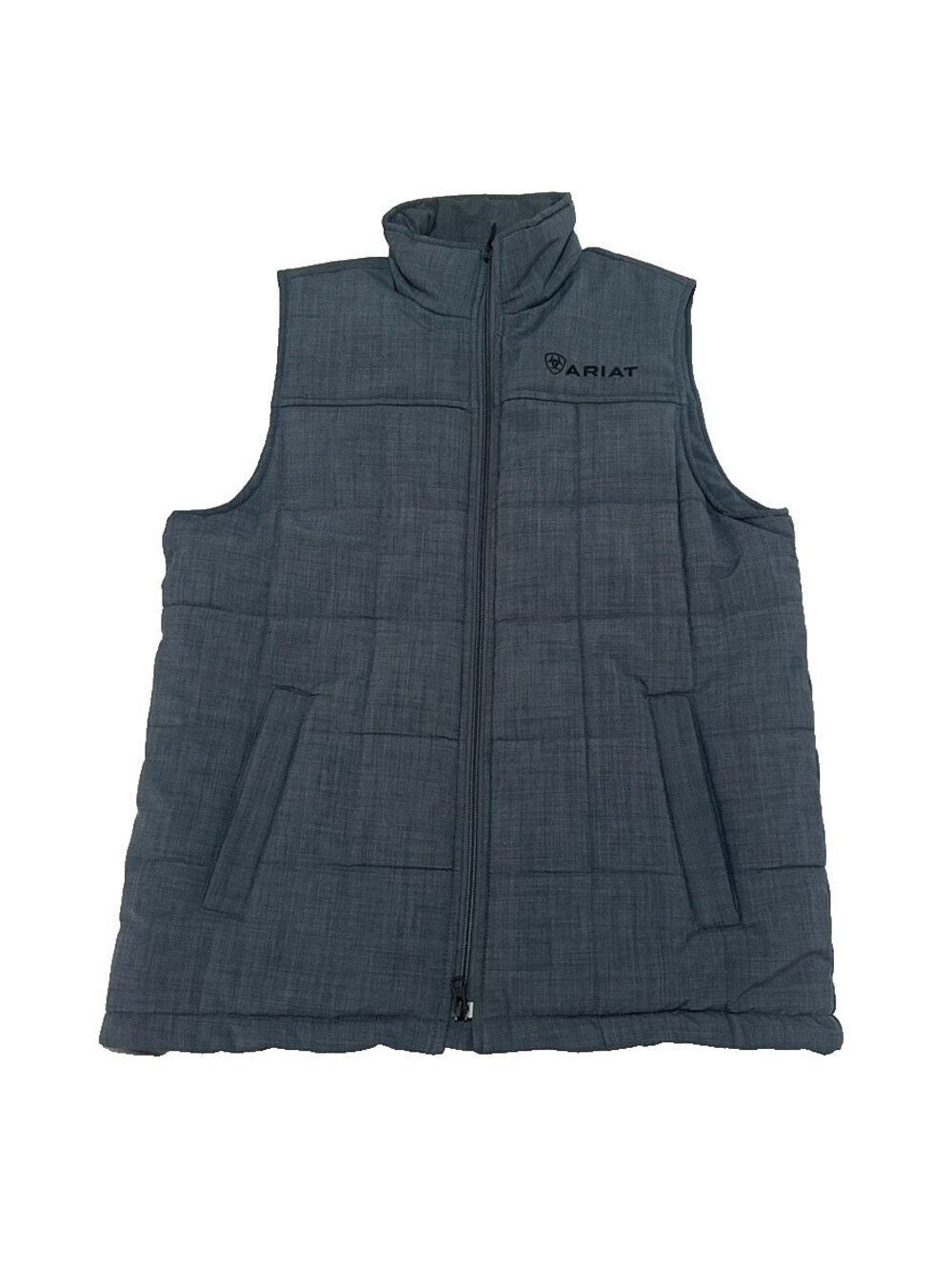 Ariat Men Small Insulated Concealed Carry Vest Gray Quilted Full Zip CCW Work